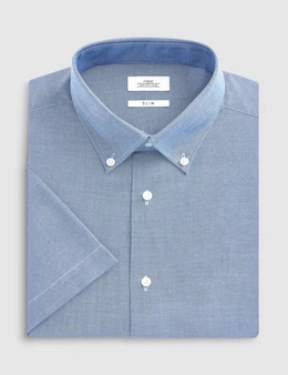 Next Easy Care Oxford Shirt-Slim Fit Short Sleeve