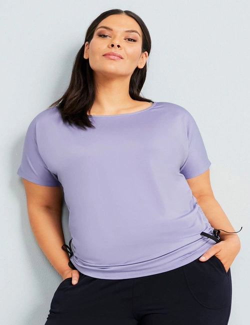 Isobar Active Ruched Print Tee, hi-res image number null
