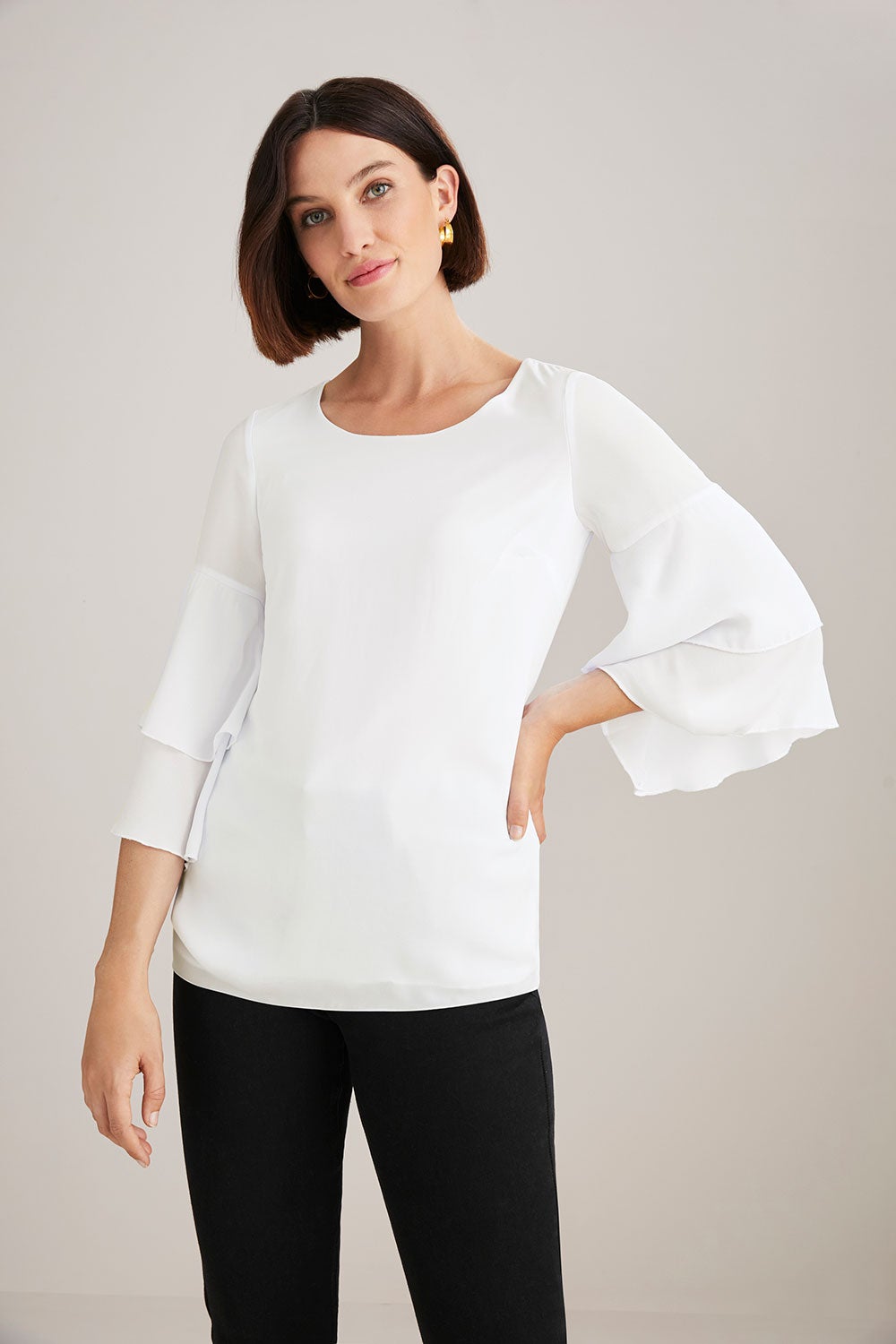 Volant Sleeve Top | EziBuy Australia