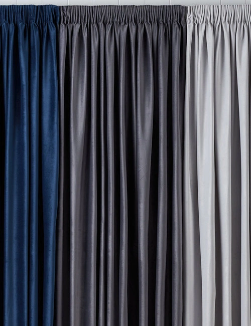 Velvet Pencil Pleat Curtains, hi-res image number null