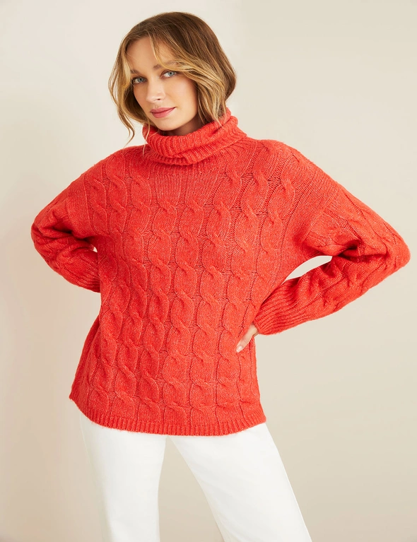 Capture Cable Knit Roll Neck, hi-res image number null