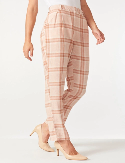 Grace Hill Linen Blend Tailored Pant, hi-res image number null