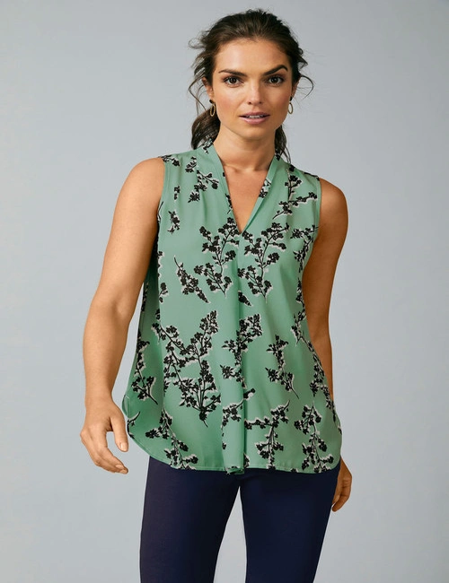 Capture Sleeveless Chiffon Top, hi-res image number null
