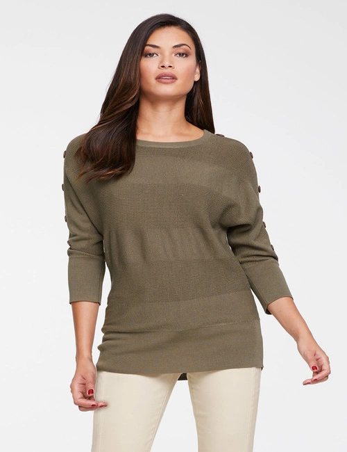 Heine Button Sleeve Pullover, hi-res image number null