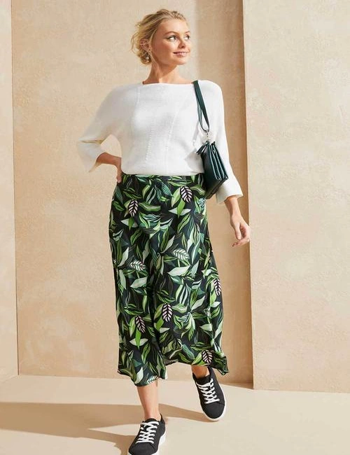 Emerge Printed Midi Skirt, hi-res image number null
