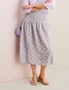 Capture Linen Blend Shirred Midi Skirt, hi-res