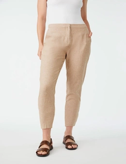 Grace Hill Linen Blend Tapered Pant