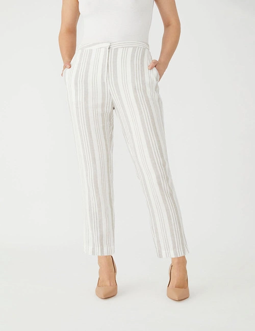 Grace Hill Linen Blend Stripe Pant | Liz Jordan