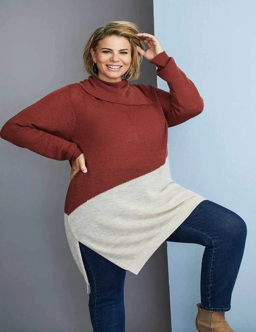 Sara Merino Colour Block Sweater, hi-res image number null