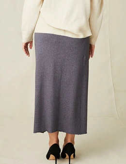 Grace Hill Ribbed Knit Wrap Skirt