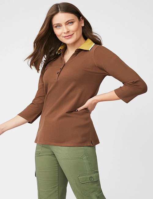 Capture 3/4 Sleeve Pique Polo, hi-res image number null