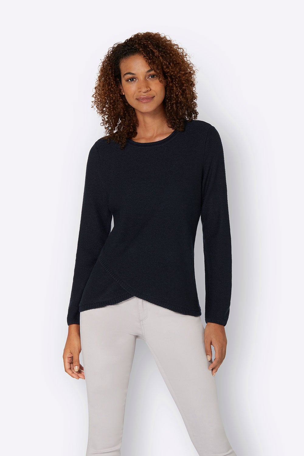 Wrap on sale front jumper