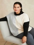 Sara Colourblock Roll Neck Sweater, hi-res