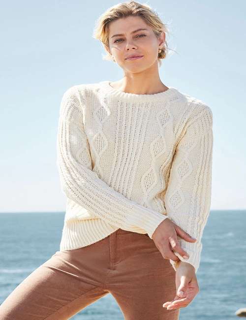 Capture Cable Knit Crew Neck Sweater, hi-res image number null
