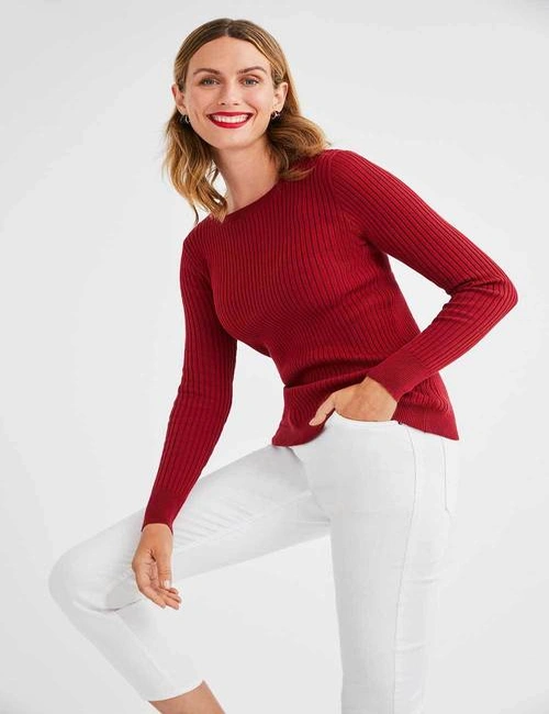 Capture Ribbed Knit Crew Neck Sweater, hi-res image number null