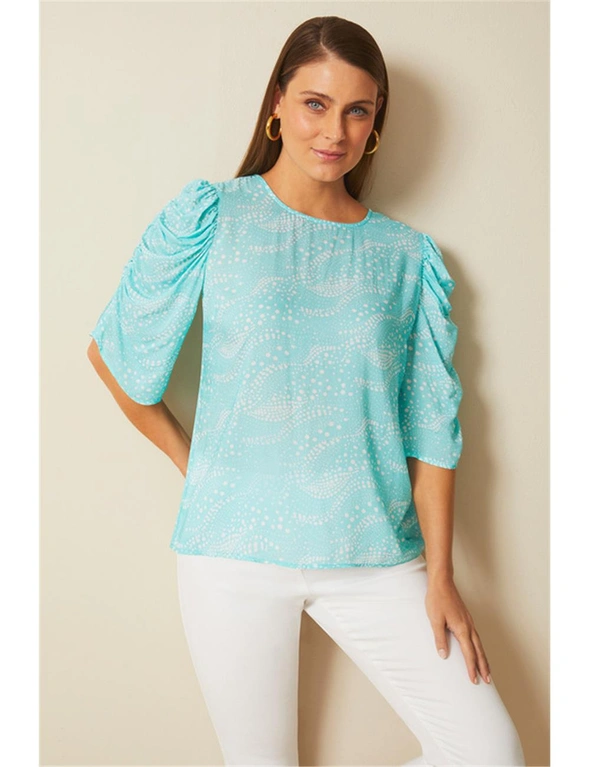Emerge Ruched Sleeve Top, hi-res image number null