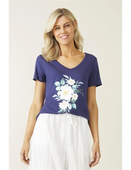 Mia Lucce Floral Print Soft Tee