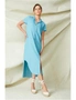 Grace Hill Linen Blend Shirt Dress, hi-res