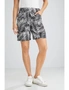 Urban Printed Shirred Waist Shorts, hi-res