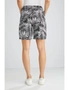 Urban Printed Shirred Waist Shorts, hi-res