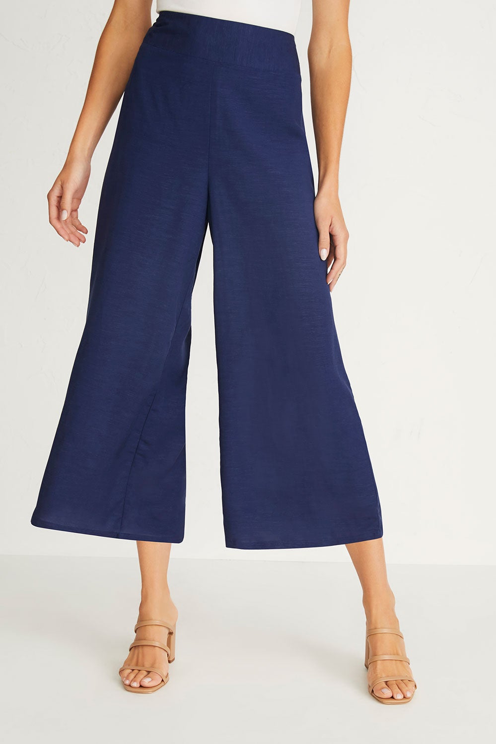 Navy wide on sale leg pants australia