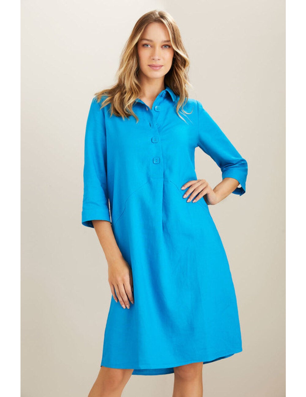 Heine Linen Blend Shirt Dress | EziBuy Australia