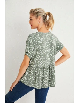 Capture Extended Sleeve Tiered Top