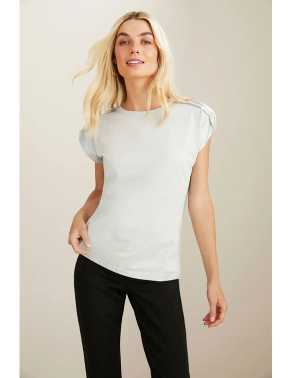Heine Cuffed Short Sleeve Top, hi-res image number null