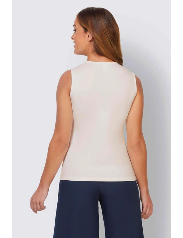 European Collection Sleeveless Twist Front Top, hi-res image number null