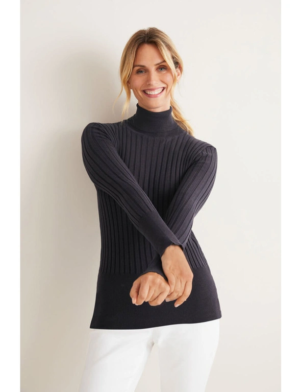 Capture Ribbed Roll Neck Top, hi-res image number null