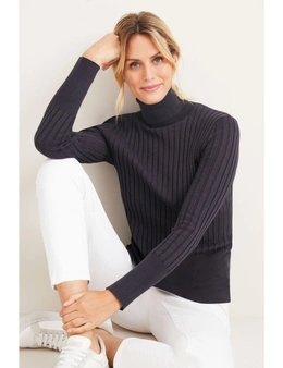 Capture Ribbed Roll Neck Top