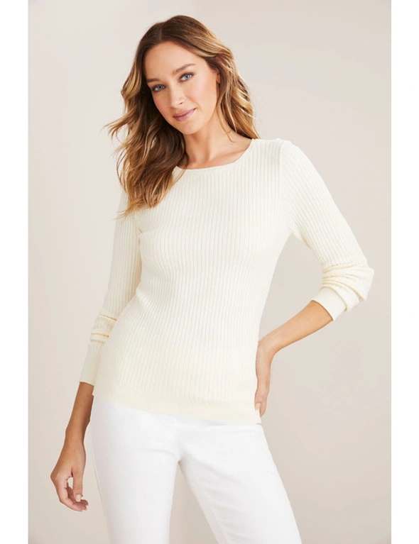 Capture Ribbed Knit Crew Neck Sweater, hi-res image number null