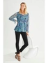 Capture Long Sleeve Mesh Top with Necklace, hi-res
