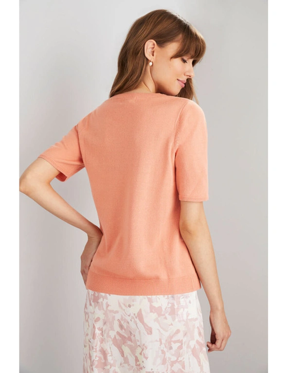 Grace Hill Short Sleeve Sweater Top, hi-res image number null