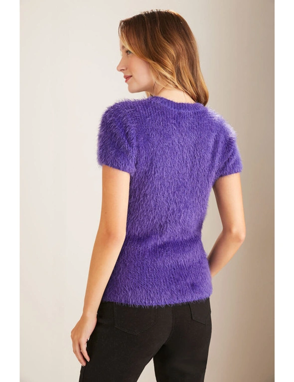 Capture Fluffy Short Sleeve Sweater, hi-res image number null