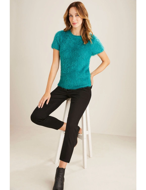 Capture Fluffy Short Sleeve Sweater, hi-res image number null