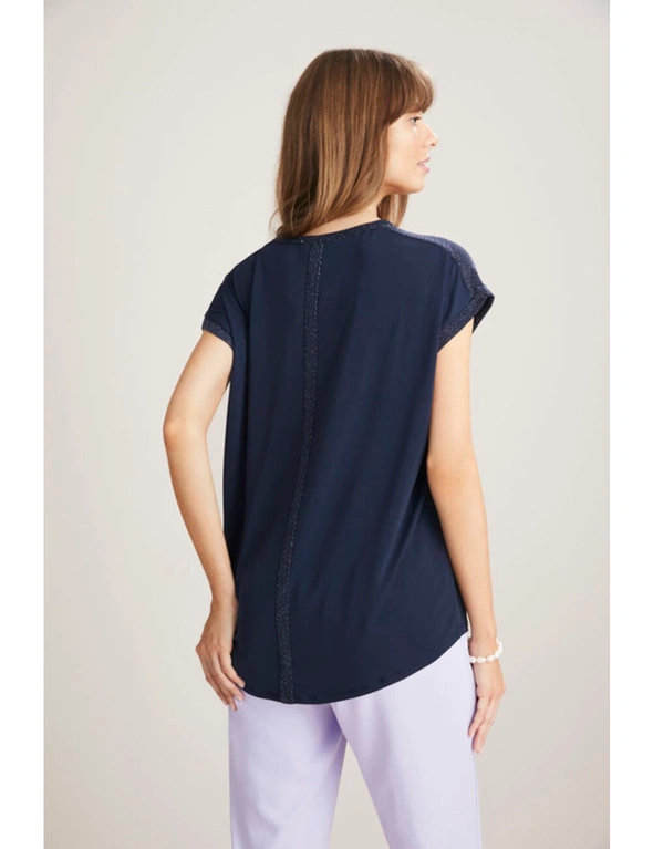 Grace Hill Contrast Knit Top, hi-res image number null