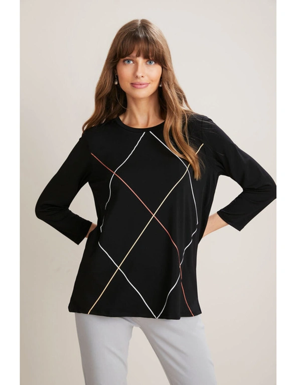 Grace Hill Diamond Knit Top, hi-res image number null