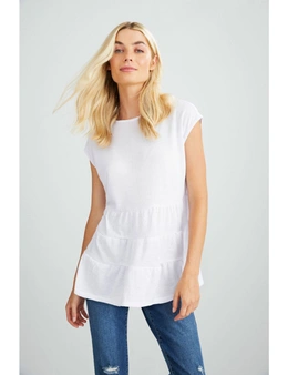 Emerge Extended Sleeve Tiered Swing Top