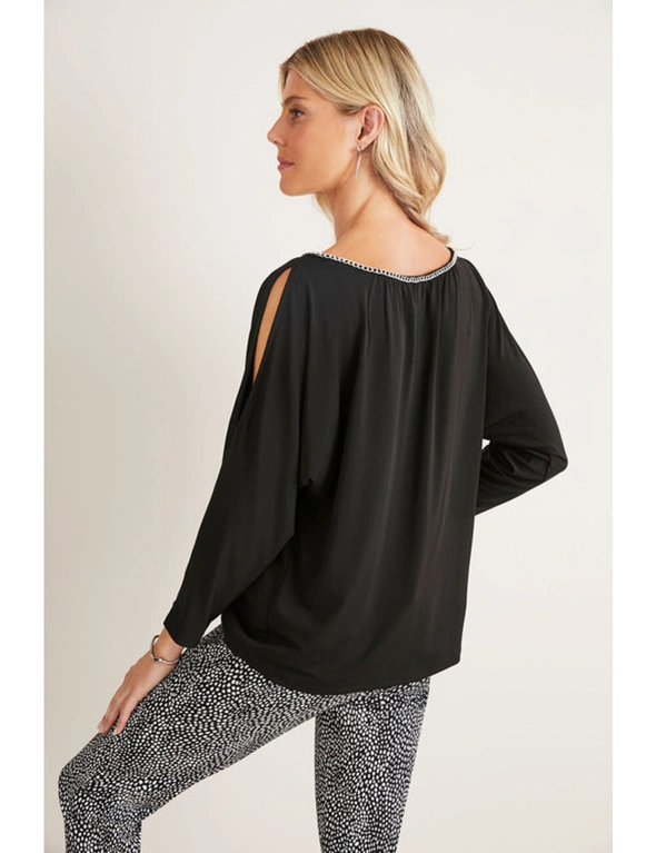Capture Long Sleeve Top With Chain Trim Detail, hi-res image number null