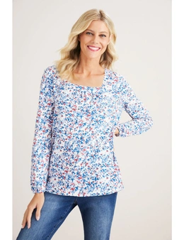 Capture Long Sleeve Square Neck Top