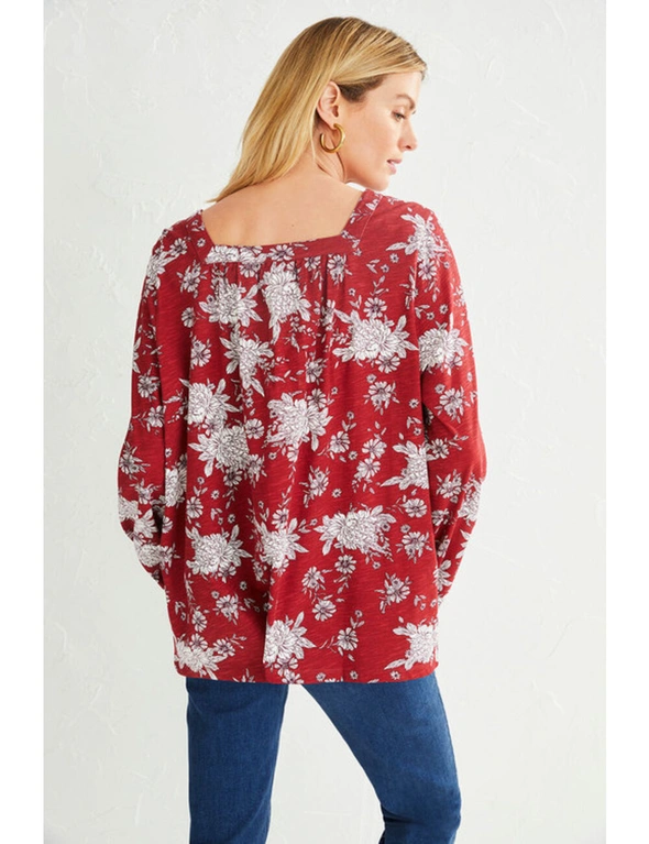 Capture Long Sleeve Square Neck Top, hi-res image number null