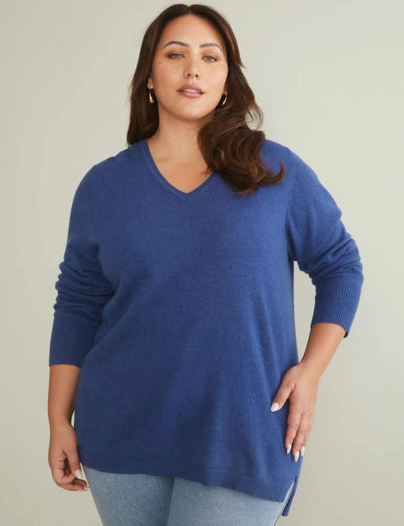 Sara Lambswool V-Neck Sweater, hi-res image number null