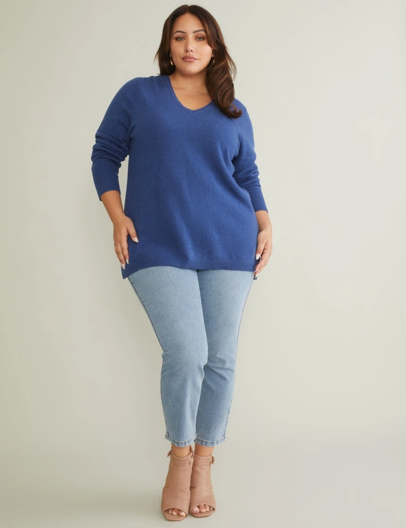 Sara Lambswool V-Neck Sweater, hi-res image number null