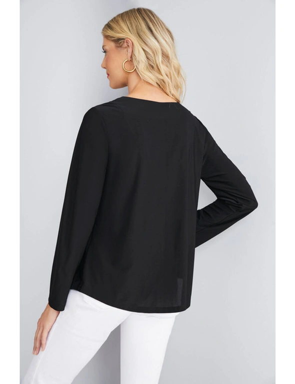 Capture Long Sleeve Top With Neck Detail, hi-res image number null