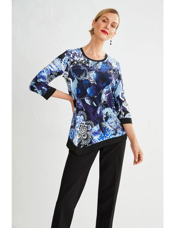 Grace Hill Hotfix Abstract Knit Top, hi-res image number null