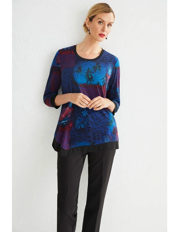 Grace Hill Hotfix Abstract Knit Top, hi-res image number null