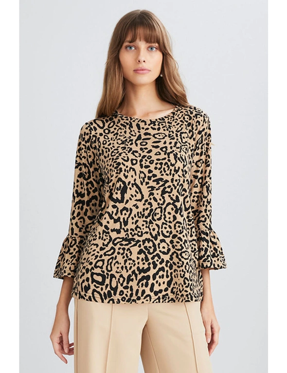 Grace Hill Frill Sleeve Knit Top, hi-res image number null