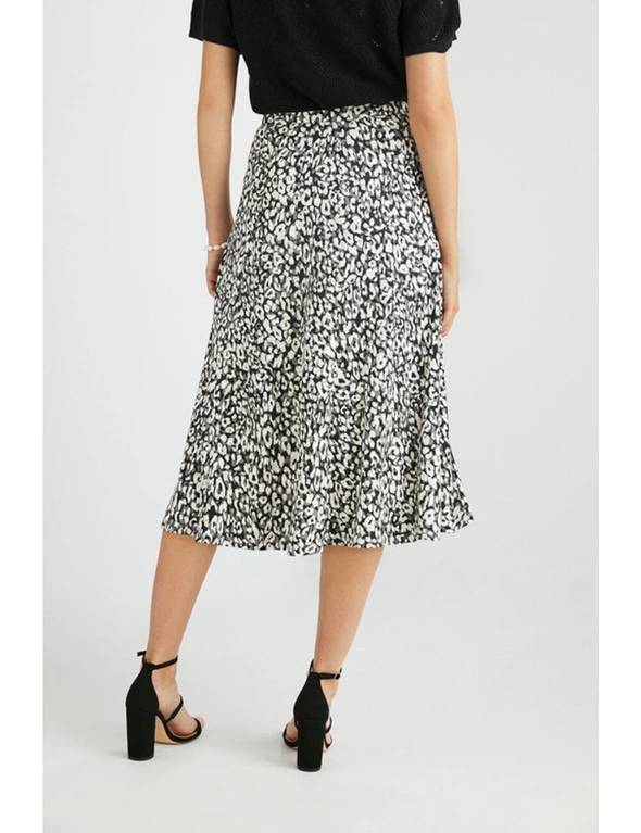 Grace Hill A-Line Leopard Knit Skirt, hi-res image number null