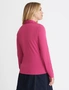 Emerge Long Sleeve Ruched Button Front Knit Top, hi-res